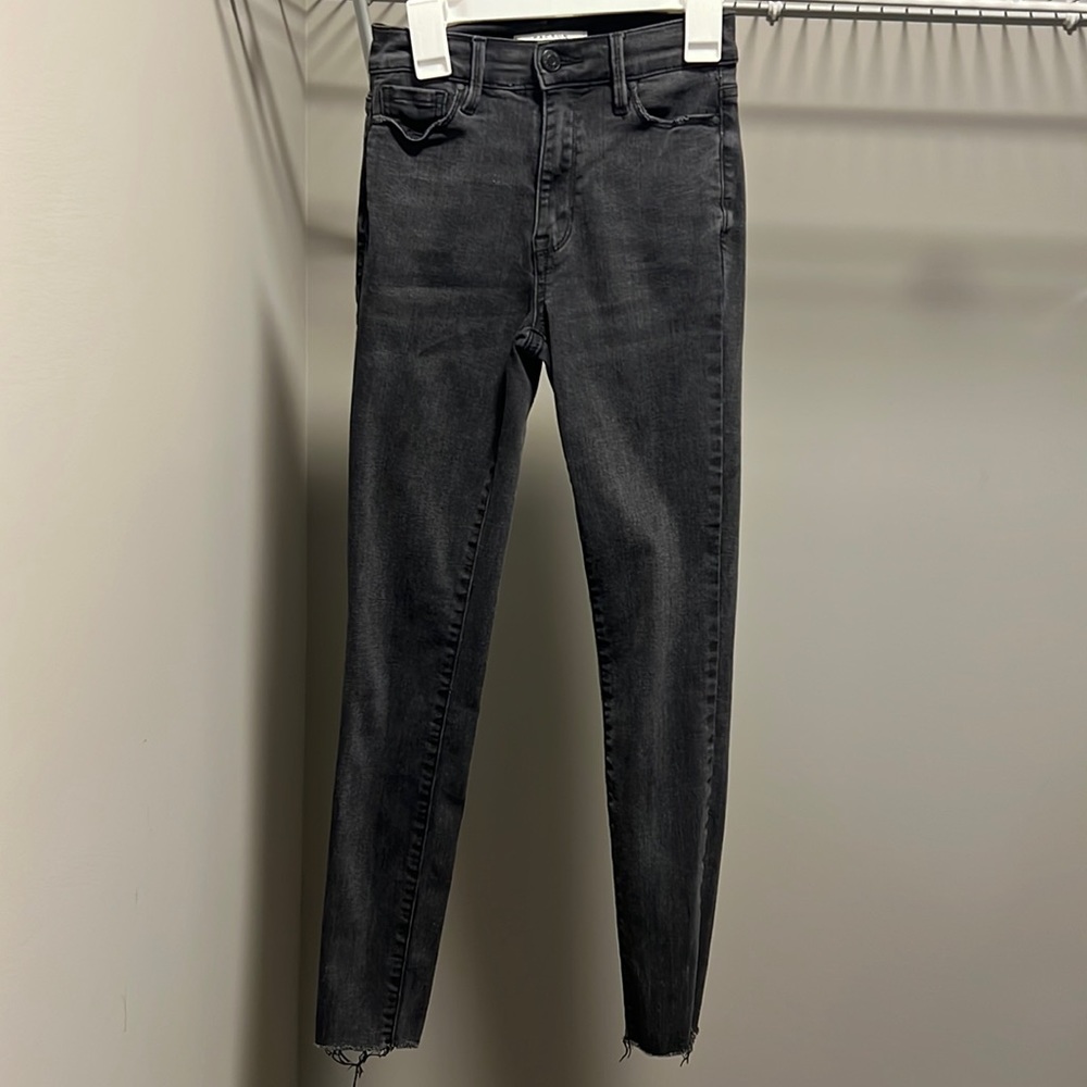 PacSun Distressed Black Super High Rise Jeggings in Size 22